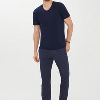 Dark Navy V-Neck Slim Fit T-Shirt