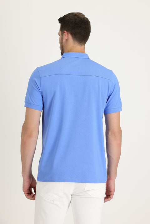 Dark Blue Half Italian High Neck Supreme T-Shirt