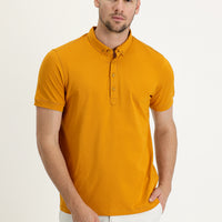 Saffron Half Italian Collar Regular Fit Supreme T-Shirt