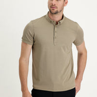 Dark Mink Half Italian Collar Supreme T-Shirt