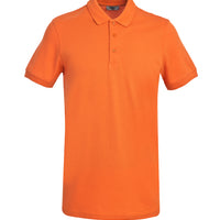 Pumpkin Polo Collar Slim Fit Narrow Cut Cotton T-Shirt