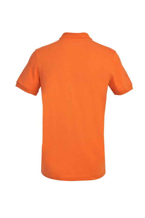 Pumpkin Polo Collar Slim Fit Narrow Cut Cotton T-Shirt