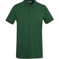 Navy Blue Polo Collar Slim Fit Narrow Cut Cotton T-Shirt