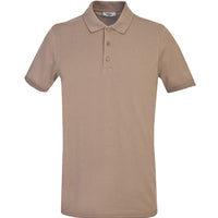 Dark Mink Polo Collar Slim Fit Narrow Cut Cotton T-Shirt