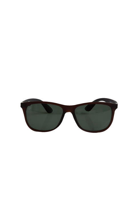 Plum-colored UV-protected acetate-framed sunglasses