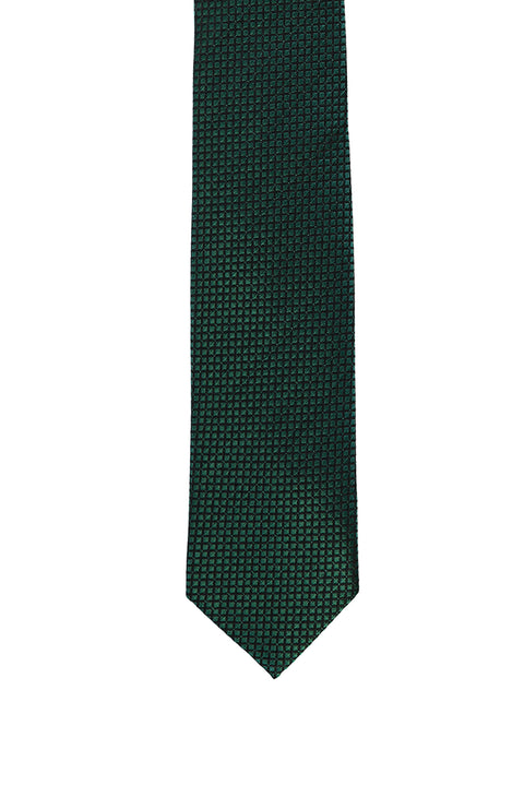 Dark Green Patterned Tie