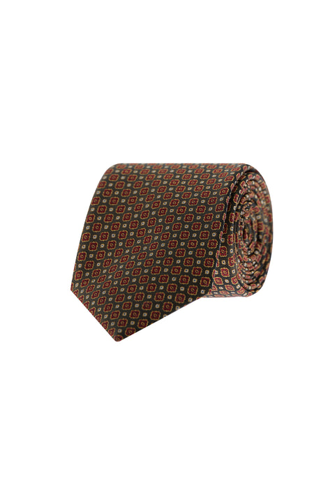 Medium Brown Patterned Tie