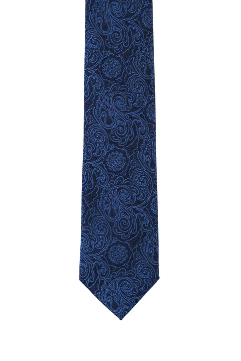 Dark Navy Patterned Tie
