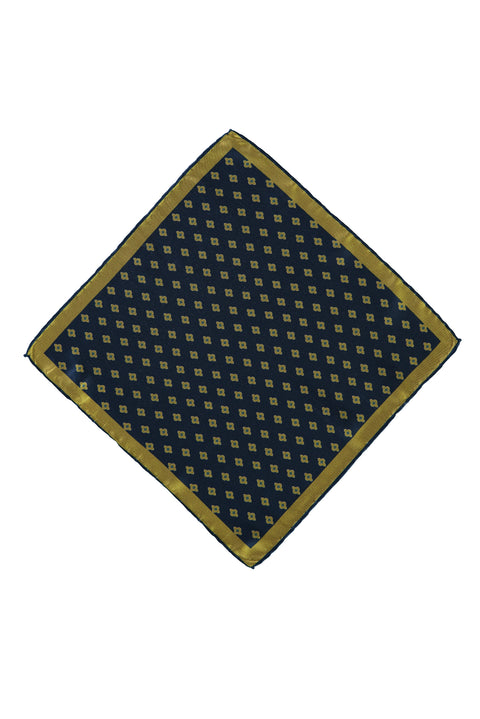 Light Navy Patterned Handkerchief