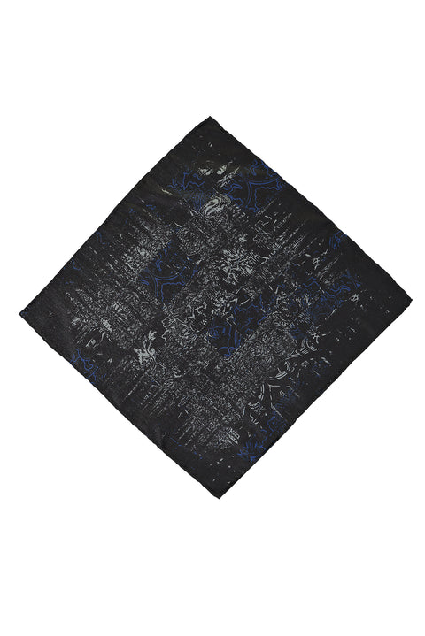 Black Patterned Handkerchief
