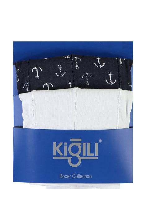 Siyah 2Li Desenli Süprem Boxer