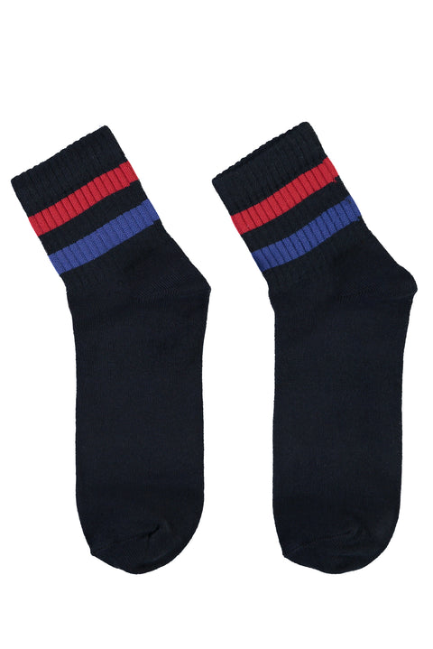 Medium Navy Blue Sports Ankle Socks