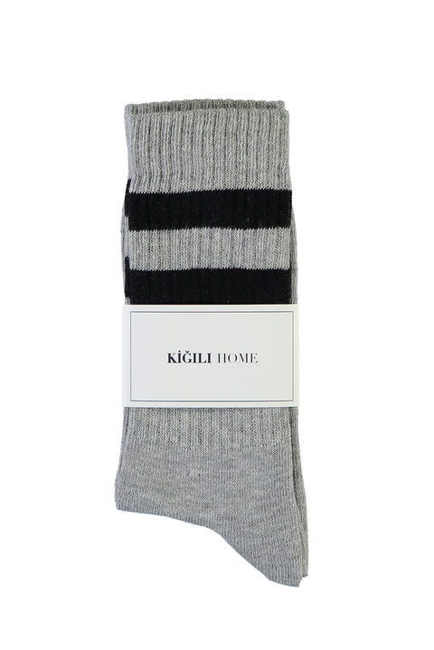 Medium Grey Melange Sports Socks
