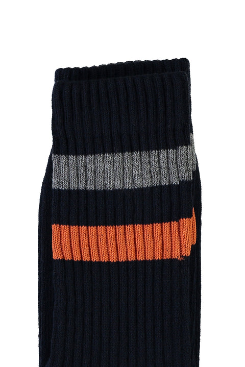 Medium Navy Cotton Sports Ankle Socks