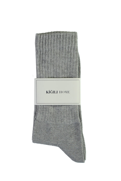 Medium Grey Melange Sports Socks