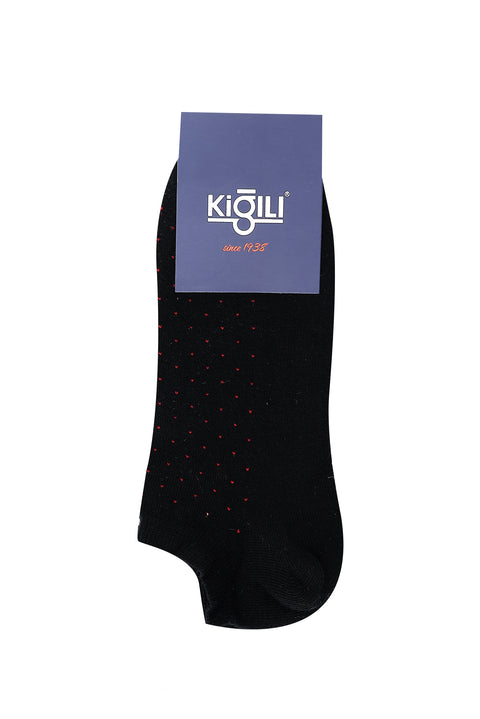 Black KGL 2-Pack Cotton Polka Dot Ankle Socks