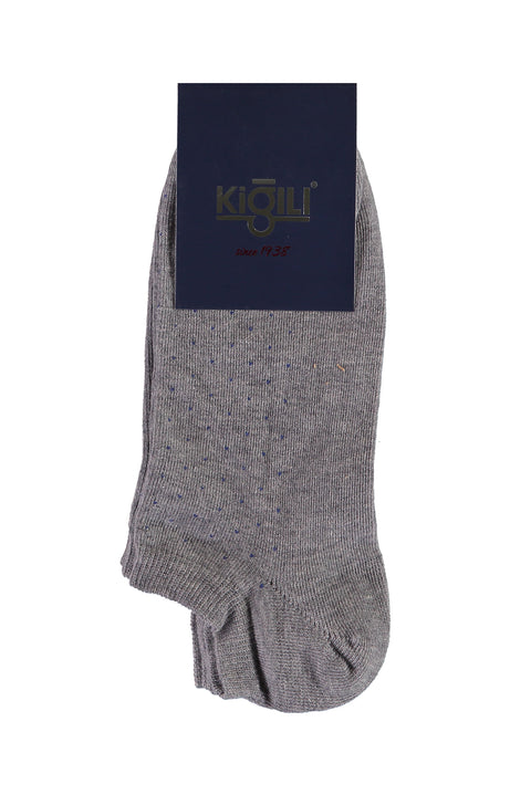 Light Grey Melange 2-Pack Patterned Sock Set