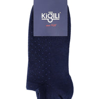Light Navy KGL 2-Pack Cotton Polka Dot Ankle Socks