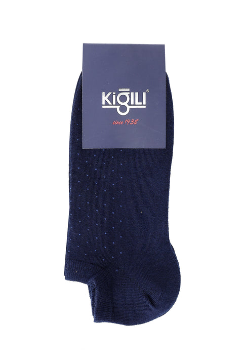 Light Navy KGL 2-Pack Cotton Polka Dot Ankle Socks