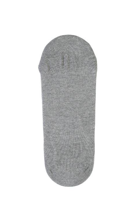 Light Grey Melange Cotton Loafer Socks