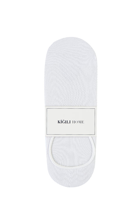 White Cotton Loafer Socks