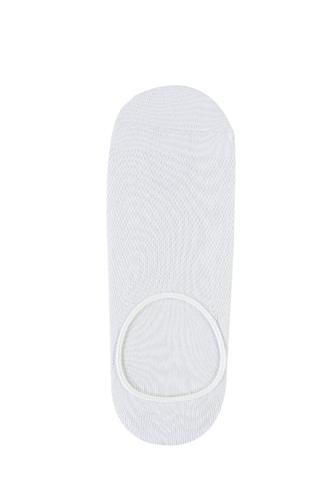 White Cotton Loafer Socks