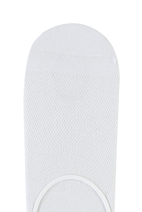 White Cotton Loafer Socks
