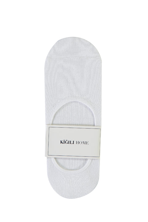 White Cotton Loafer Socks