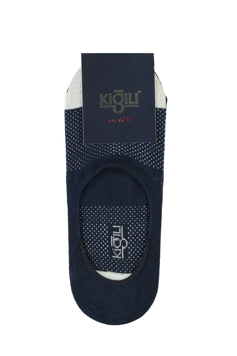 Navy Blue and White 2-Pack Loafer Socks