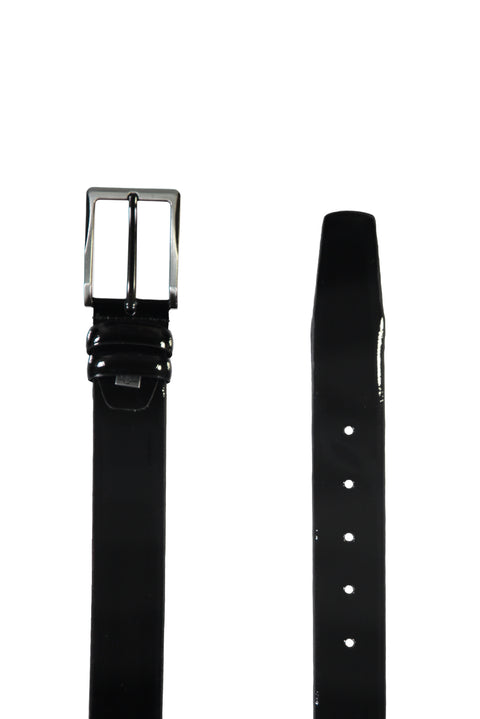 Black Plus Size Classic Patent Leather Belt