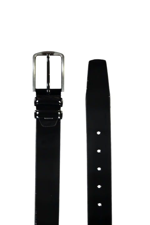 Black Classic Patent Leather Belt