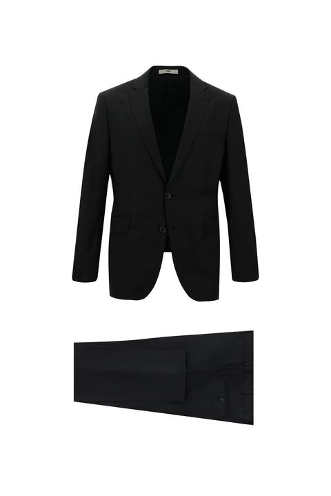 Black 7 Drop Super Slim Fit Extra Narrow Cut Wool Suit