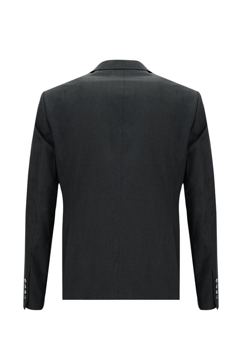 Medium Anthracite 7 Drop Slim Fit Narrow Cut Wool Suit