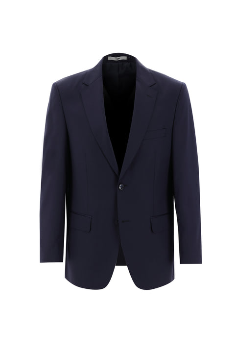 Dark Navy 4-Drop Relaxed Fit Wool Suit