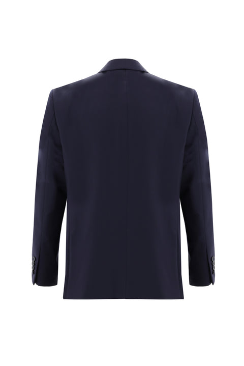 Dark Navy 4-Drop Relaxed Fit Wool Suit