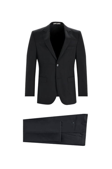 Black 7 Drop Slim Fit Narrow Cut Suit