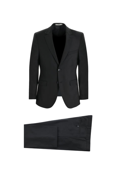 Black 4-Drop Relaxed Fit Suit