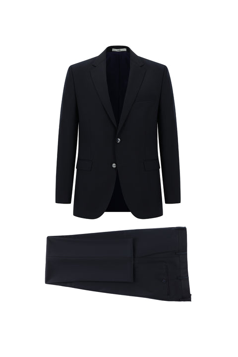 Dark Navy 4-Drop Relaxed Fit Suit