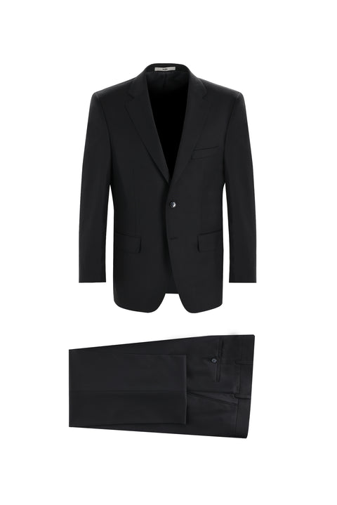 Black 4-Drop Relaxed Fit Suit