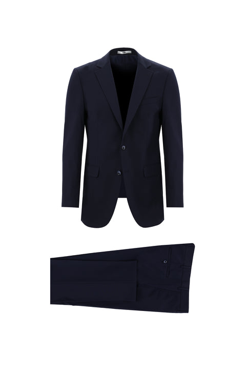 Dark Navy 8 Drop Long Slim Fit Suit