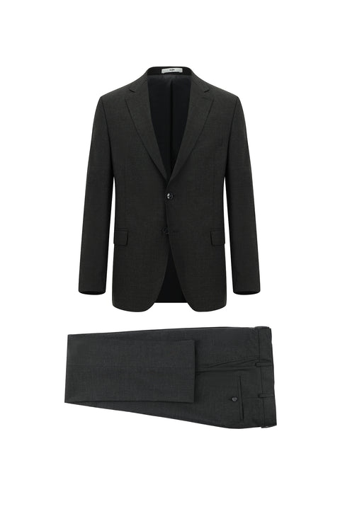 Dark Gray 6-Drop Regular Fit Standard Cut Suit