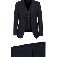 Dark Navy 6 Drop Regular Fit Standard Cut Suit with Vest