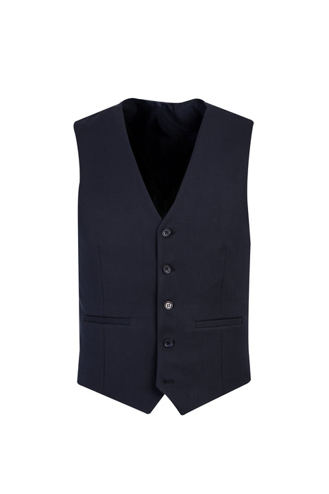 Dark Navy 4-Drop Relaxed Fit Suit with Vest