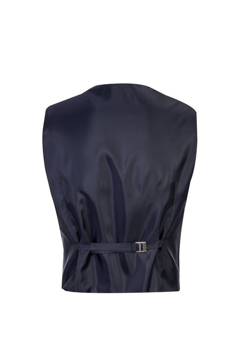 Dark Navy 6 Drop Regular Fit Standard Cut Suit with Vest