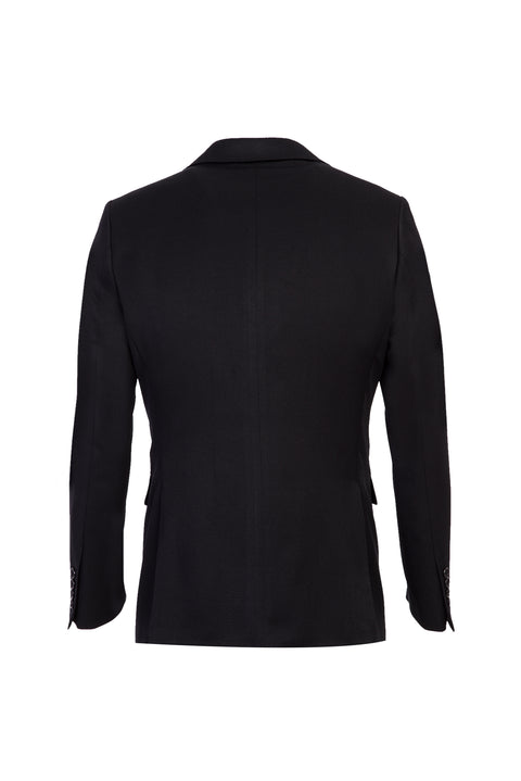 Black 6-Drop Regular Fit Suit with Vest
