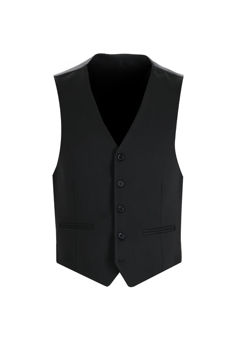 Black 7 Drop Slim Fit Suit with Vest