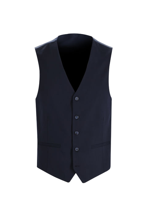 Dark Navy 7 Drop Slim Fit Suit with Vest