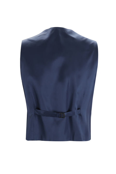 Dark Navy 7 Drop Slim Fit Suit with Vest