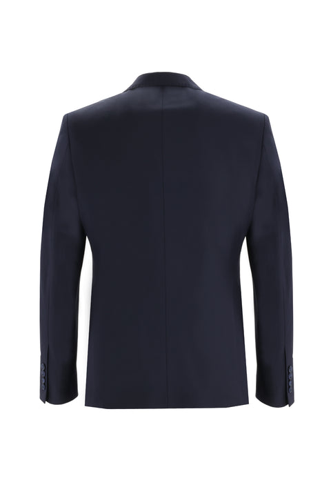 Dark Navy 7 Drop Slim Fit Suit with Vest