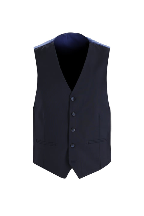 Dark Navy 6 Drop Regular Fit Standard Cut Suit with Vest